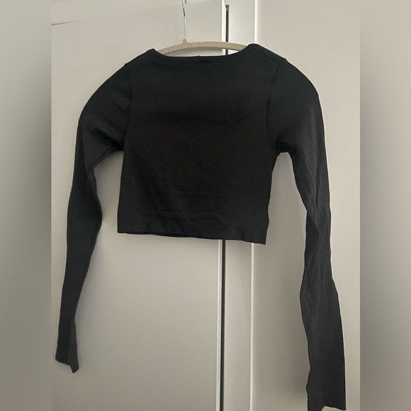 lululemon ebb to street long sleeve shirt black size 2 SOLD - Picture 4 of 13